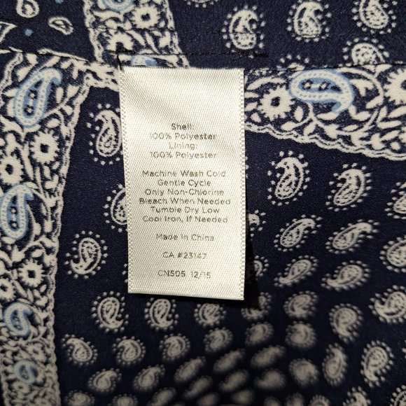 Talbots Boho Paisley Patchwork Sleeveless Maxi Dress Size 8P - Picture 4 of 5